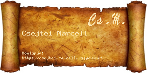 Csejtei Marcell névjegykártya