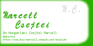 marcell csejtei business card